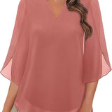 Annelyn | Blusa de capas de lujo