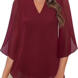 Annelyn | Blusa de capas de lujo