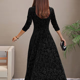 Denise | Elegante vestido de fiesta de terciopelo con escote en V