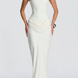 Leonor ❘ Vestido maxi con escote cuadrado