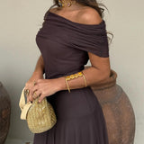Claudia™ | Vestido Largo off-Shoulder para bodas y ocasiones especiales
