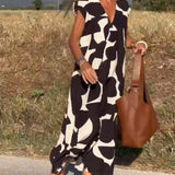Stéphanie™ | Vestido estampado elegante y fluido con cuello en V