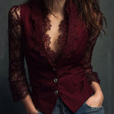 Claudia · Blazer de Mujer Negro con Encaje
