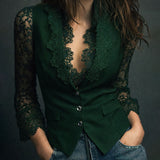 Claudia · Blazer de Mujer Negro con Encaje
