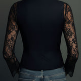 Claudia · Blazer de Mujer Negro con Encaje