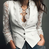 Claudia · Blazer de Mujer Negro con Encaje