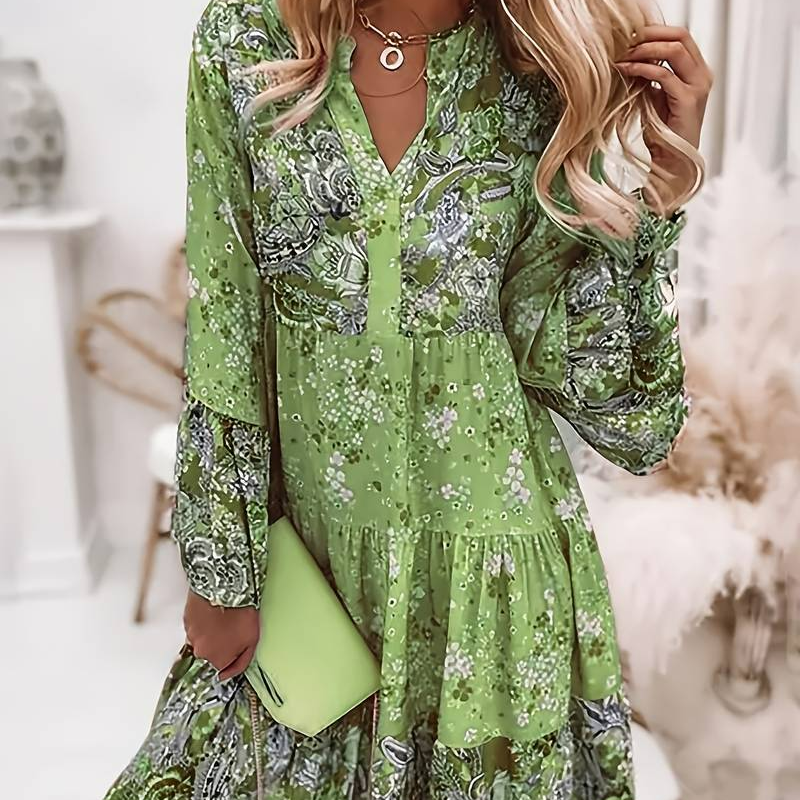Gabriella | Elegante vestido bohemio con estampado floral