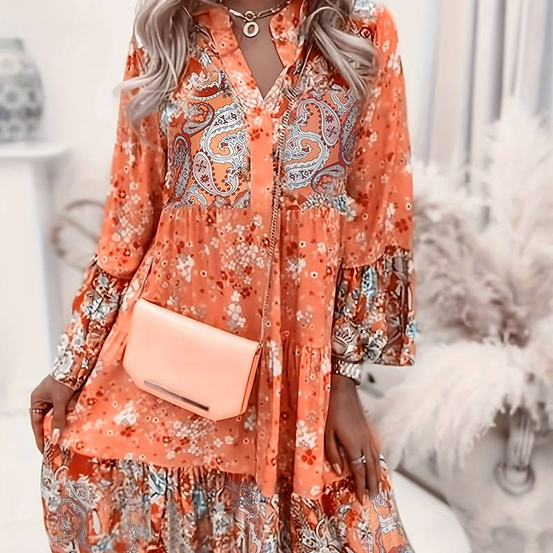 Gabriella | Elegante vestido bohemio con estampado floral
