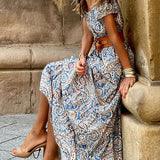 Olivia™ Vestido de moda sin hombros con cinturón fino y accesorios