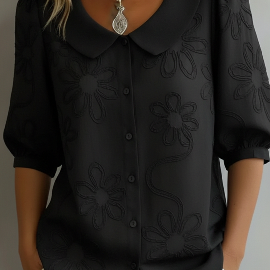 Aurélie — Blusa ligera floral elegancia natural para Mujer