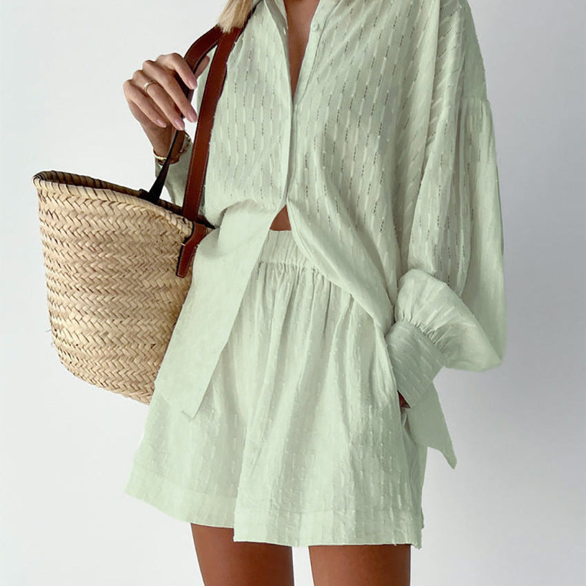 Maud | Conjunto elegante de camisa y pantalones cortos
