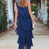 Vestido Zafiro™ Elegante Con Borlas