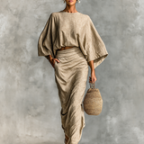 Norfa - Conjunto de Algodón y Lino para Mujer