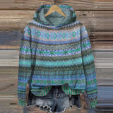 Liane | Sudadera con capucha retro étnica