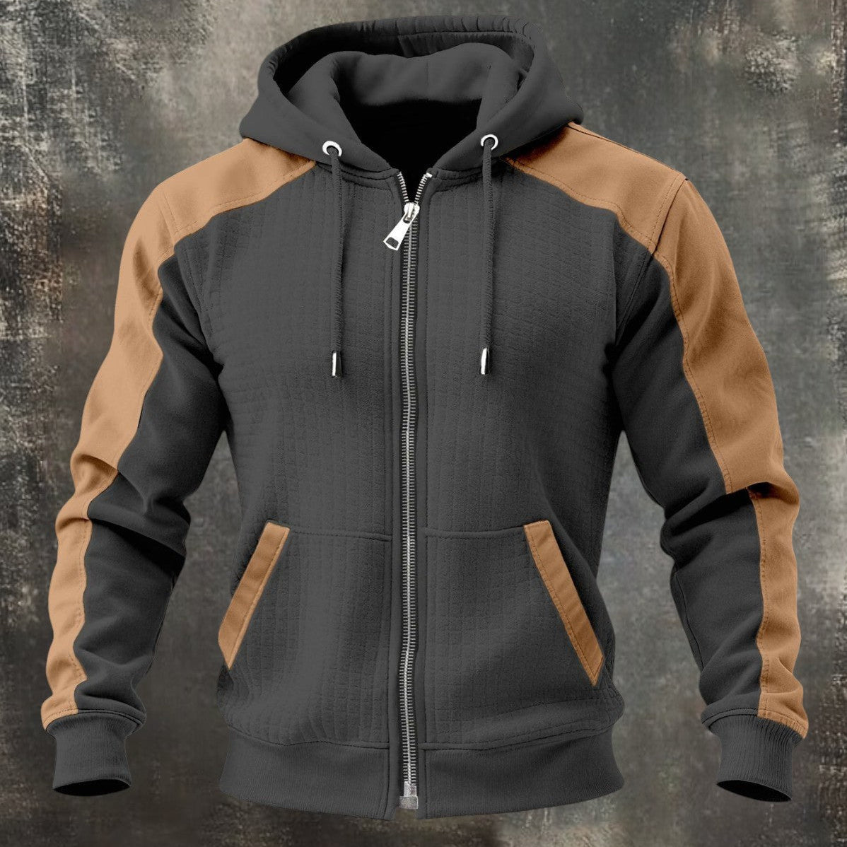 SALVATORE™ | SUDADERA BICOLOR CON CREMALLERA