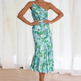 Sienna - Vestido maxi floral asimétrico para mujer