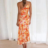Sienna - Vestido maxi floral asimétrico para mujer