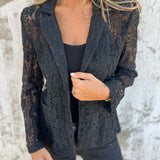Lena |  Blazer de encaje transparente con estructura elegante
