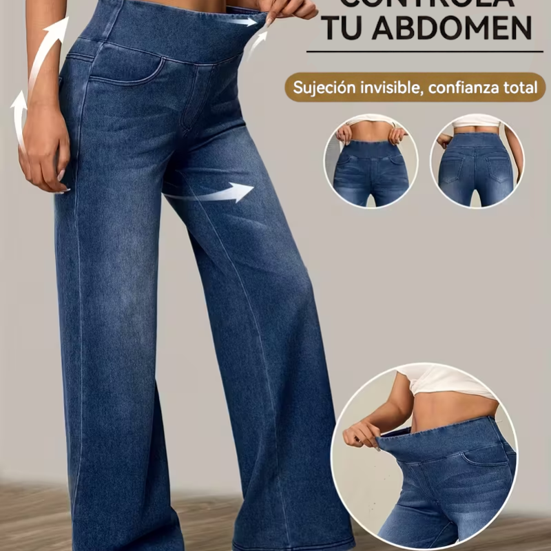 Duna - Pantalones anchos con control de abdomen para Mujer