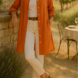 Camilya™ | Camisa acampanada estilo chamarra