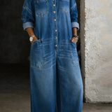 Sophia | Mono de Denim con Espaldas Descubiertas para Mujer