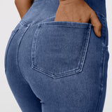 Majestic™ Pantalones de mezclilla con cintura cruzada