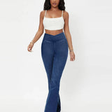 Majestic™ Pantalones de mezclilla con cintura cruzada