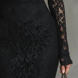 Veronika | Vestido Maxi de Encaje Negro