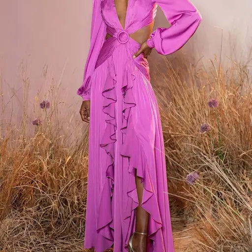 Ayanna ™ vestido con volantes