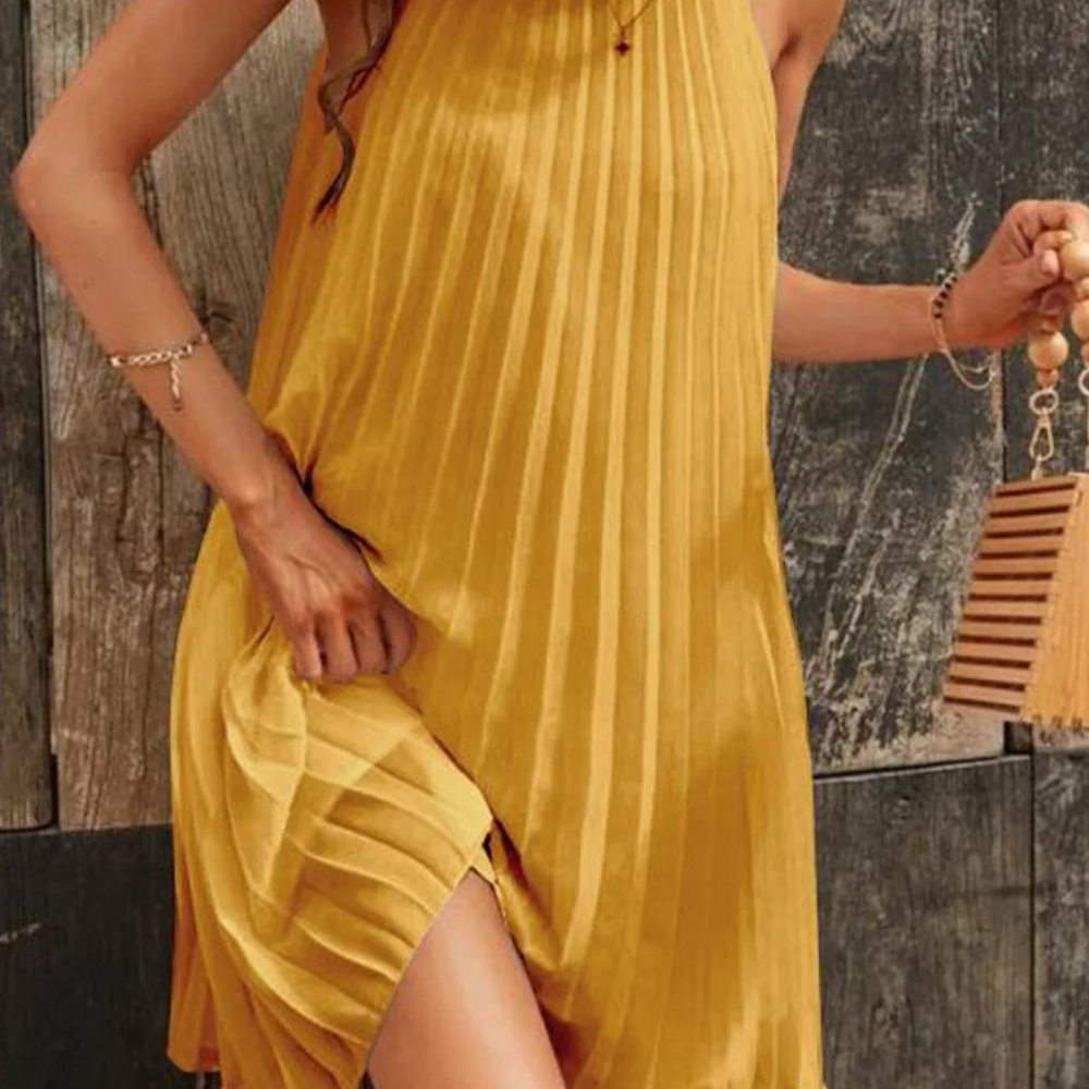 Lucía | Vestido midi plisado