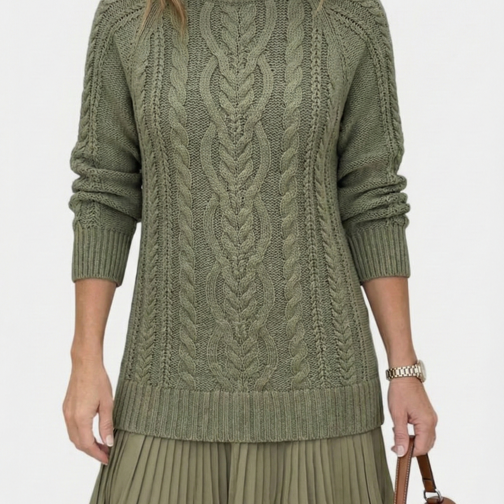 Daina | Vestido de punto con detalles trenzados
