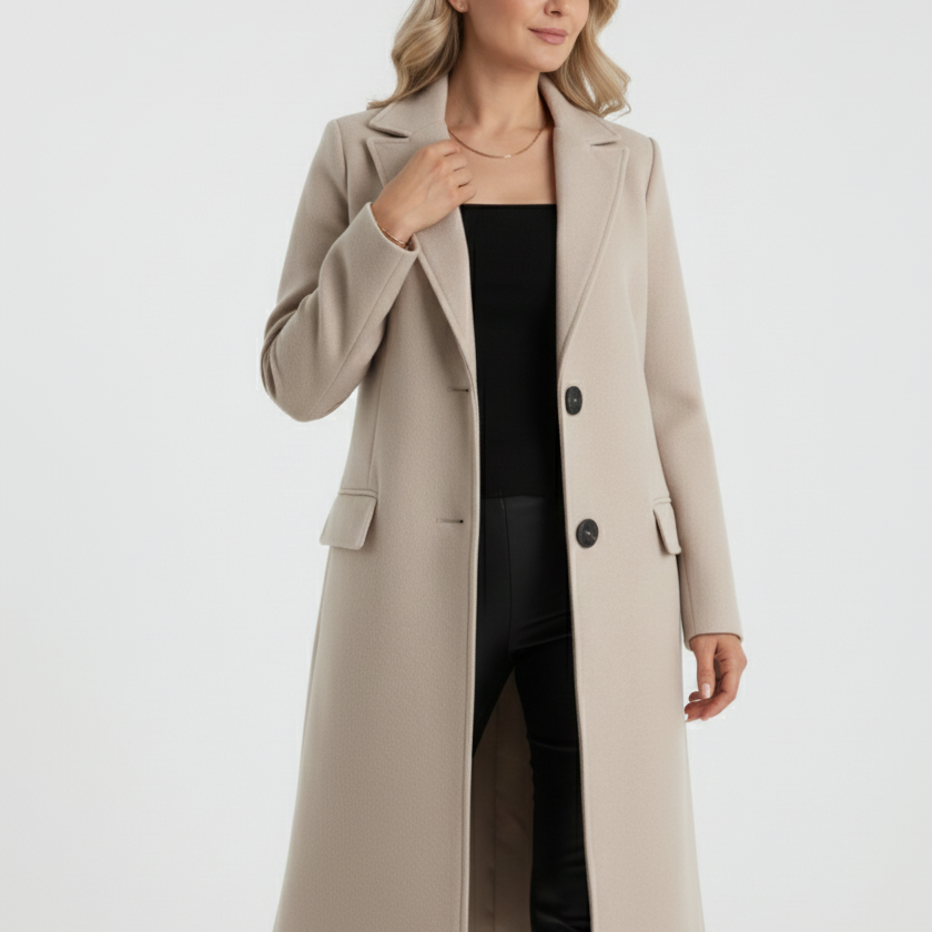Moa™ | Elegante abrigo largo de carácter clásico