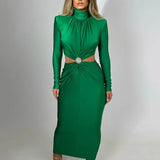 Vestido Pamela™ Elegante con Broche