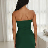 Lorna ™ vestido a capas sin tirantes