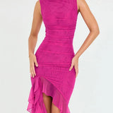 Pia ™ vestido asimétrico con volantes