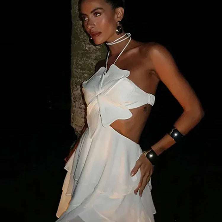 Nina ™ vestido halter de flores