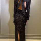 Vestido Amaranta™ Elegante, largo de Lentejuelas