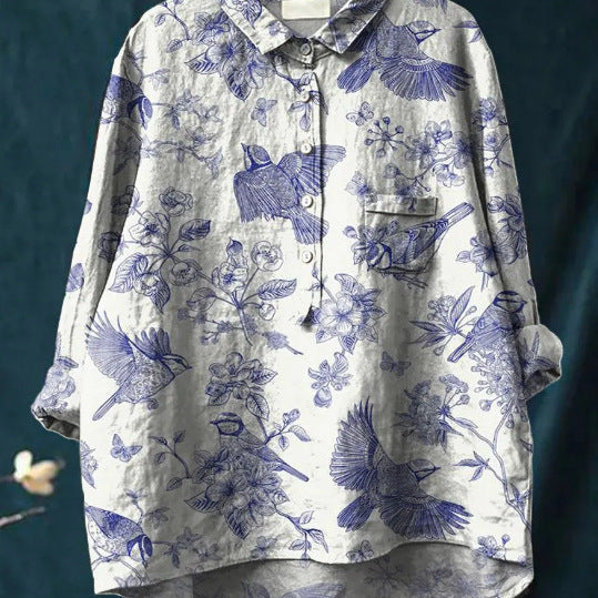 Laura™ | Blusa clásica con estampado flora