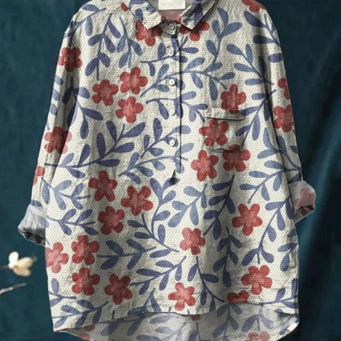 Laura™ | Blusa clásica con estampado flora