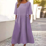 Aida - Vestido midi con botones