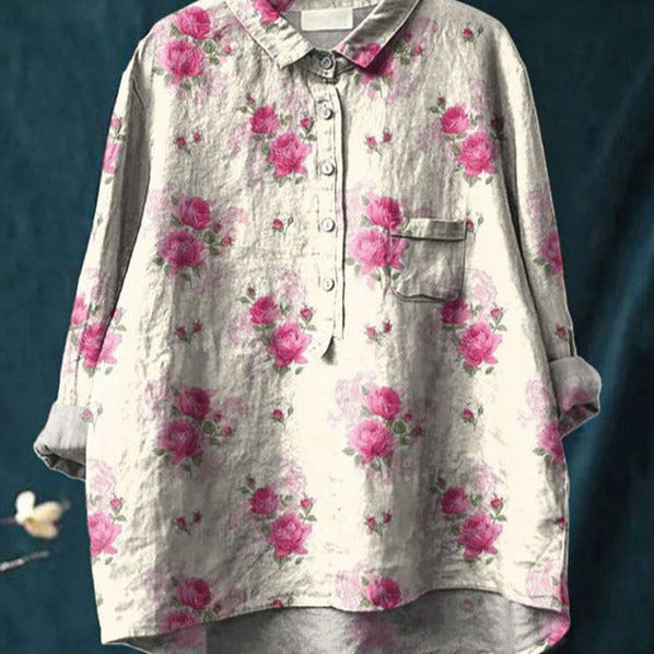 Laura™ | Blusa clásica con estampado flora