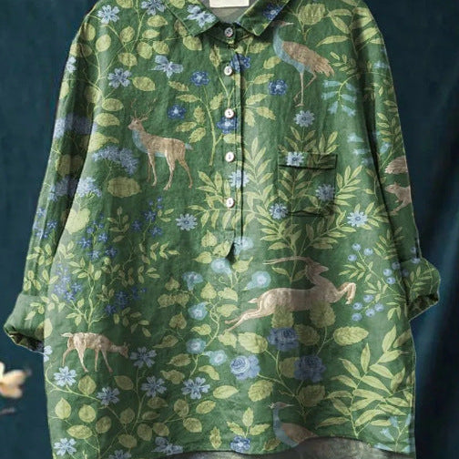 Laura™ | Blusa clásica con estampado flora