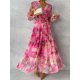 Kalani | Elegante vestido floral con escote en V para Mujer
