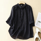 Laurienne™ | Blusa bordada con botones
