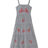 Vestido Marina™ De Cuadros con Detalles Marinos