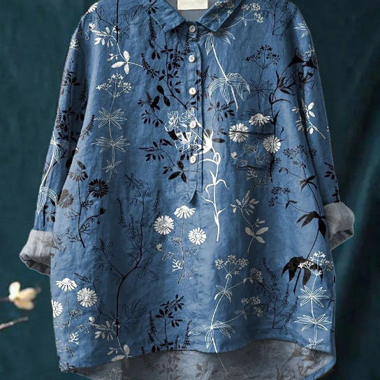 Laura™ | Blusa clásica con estampado flora
