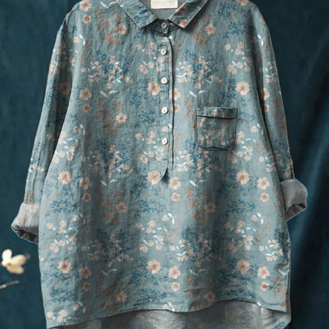 Laura™ | Blusa clásica con estampado flora