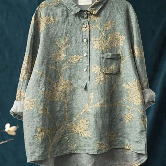 Laura™ | Blusa clásica con estampado flora