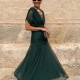Alondra - Vestido Largo con Estampado Floral Fantasía y Escote en V para Mujer