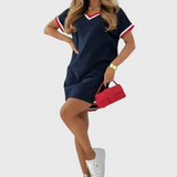 Vestido de mujer con mangas cortas